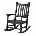 Chaise à bascule en bois noir
